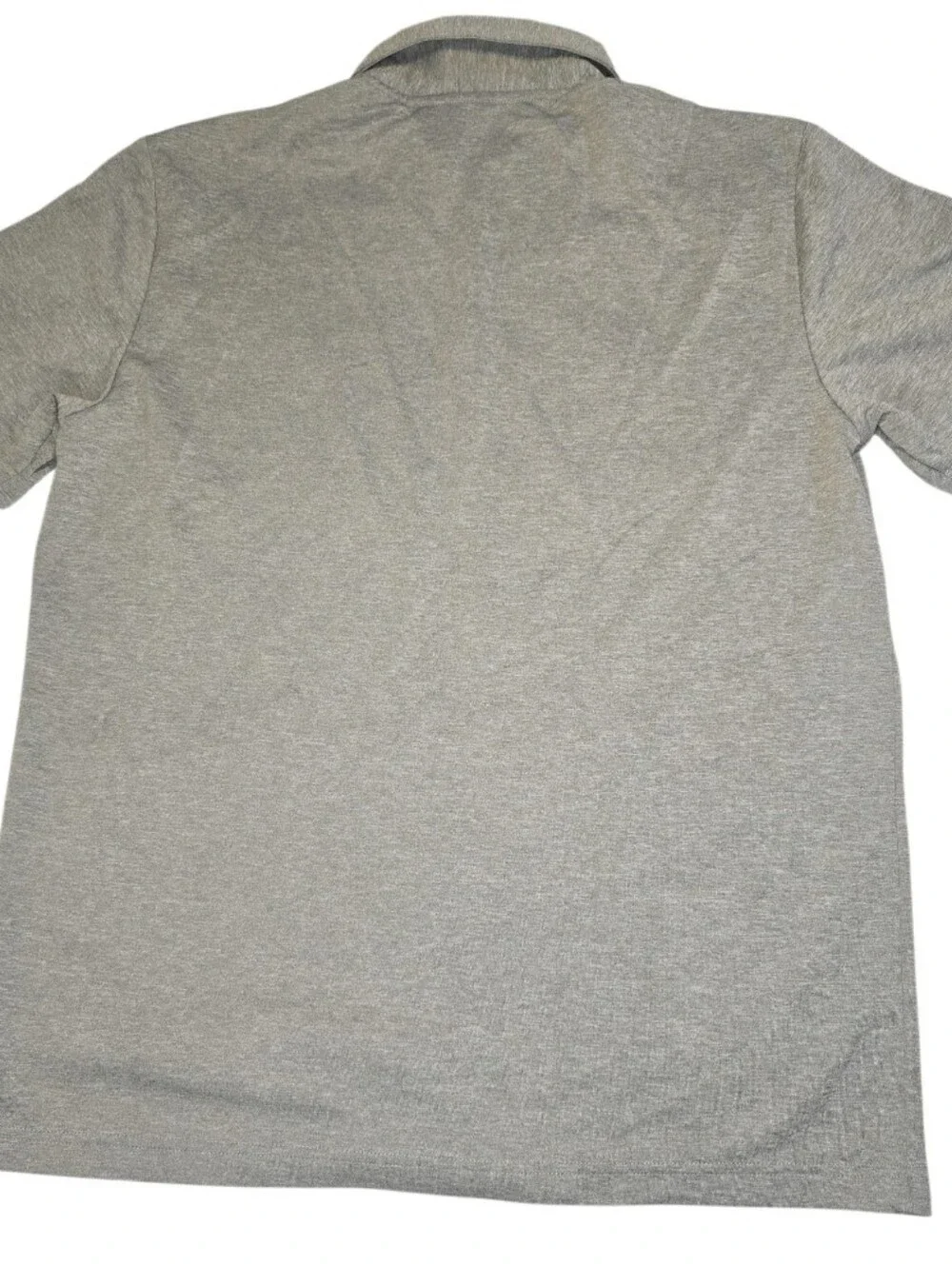 Adidas Men's Gray Polo Shirt Size M Short Sleeve Logo Golf Casual Performance